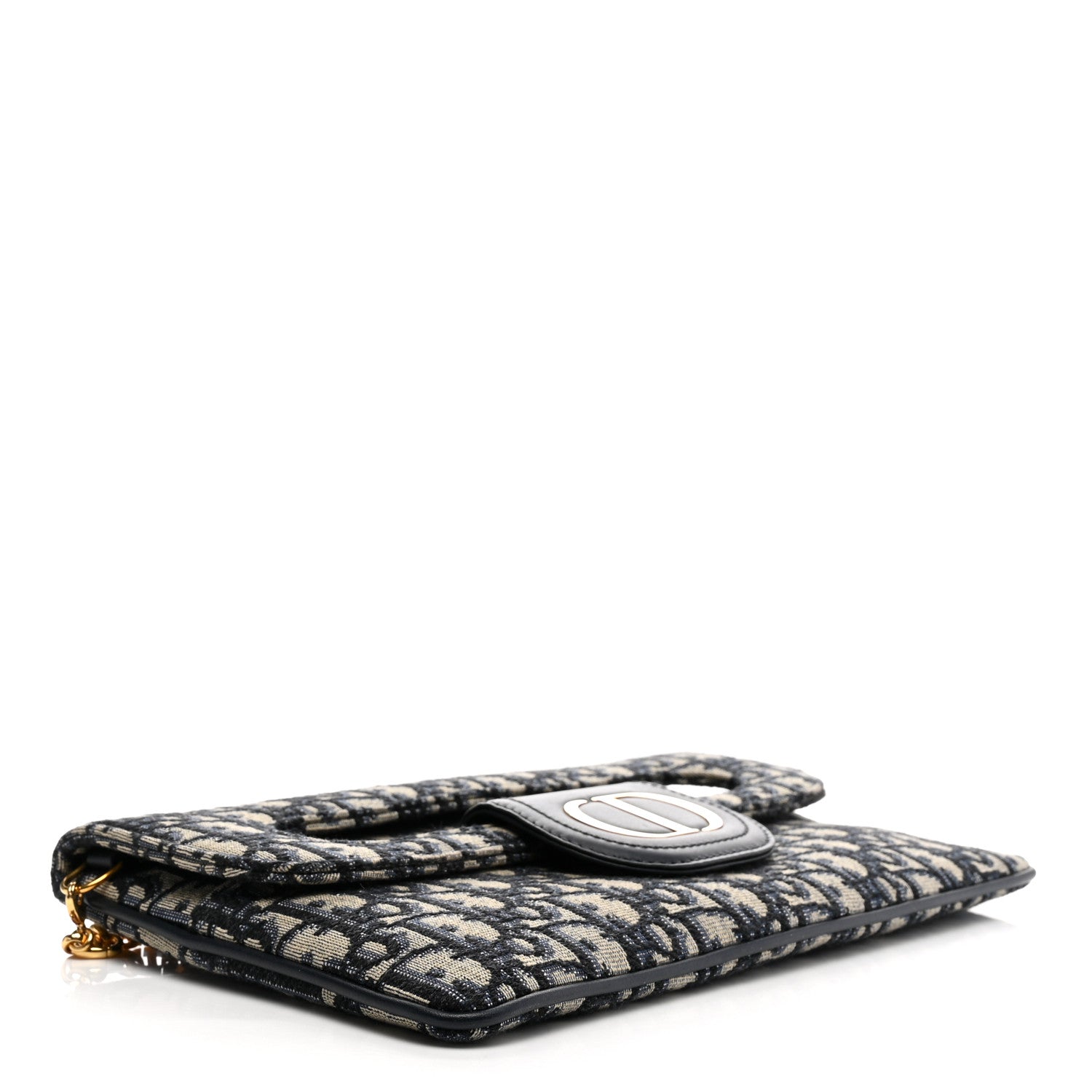 Christian Dior Oblique Medium Diordouble Chain Bag Blue 3 of 14