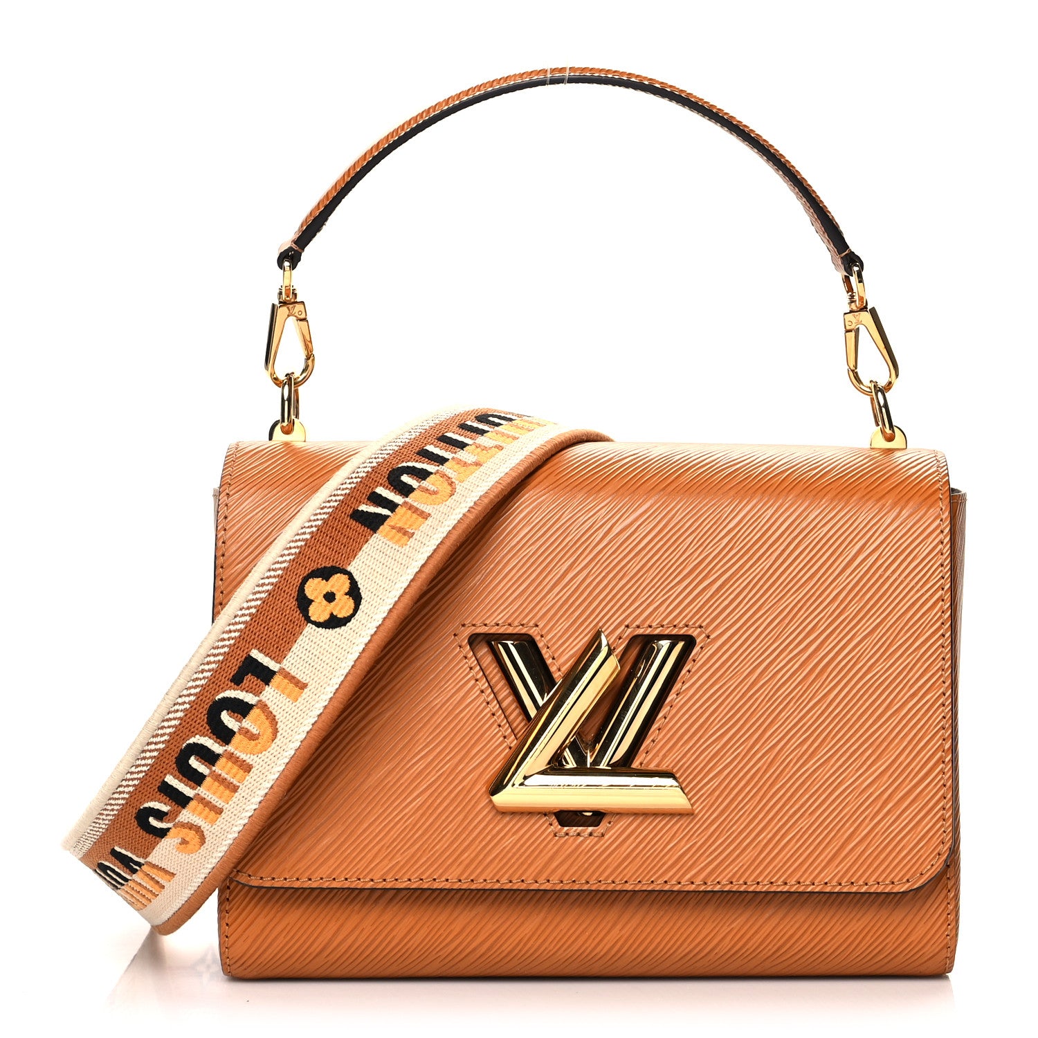 Louis Vuitton Epi Twist Shoulder Bag MM Gold Honey 3 of 10