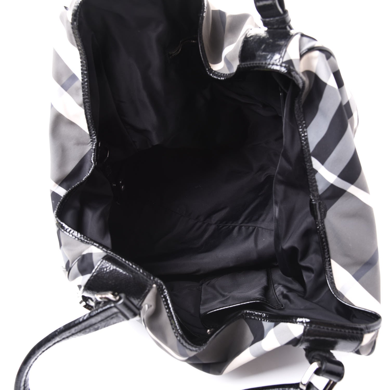Burberry Nylon Beat Check Victoria Tote Black 4 of 9