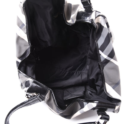 Burberry Nylon Beat Check Victoria Tote Black 4 of 9