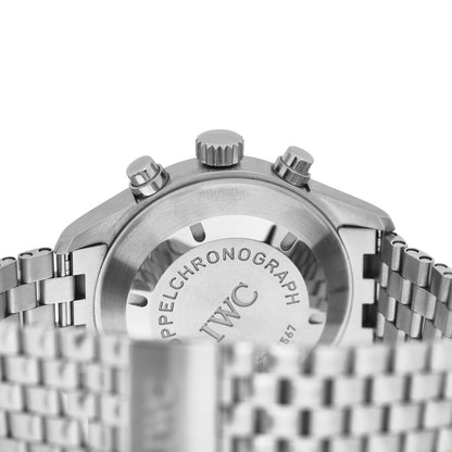 IWC Stainless Steel 42mm Double Doppel Chronograph Automatic Watch Black IW371319 4 of 5