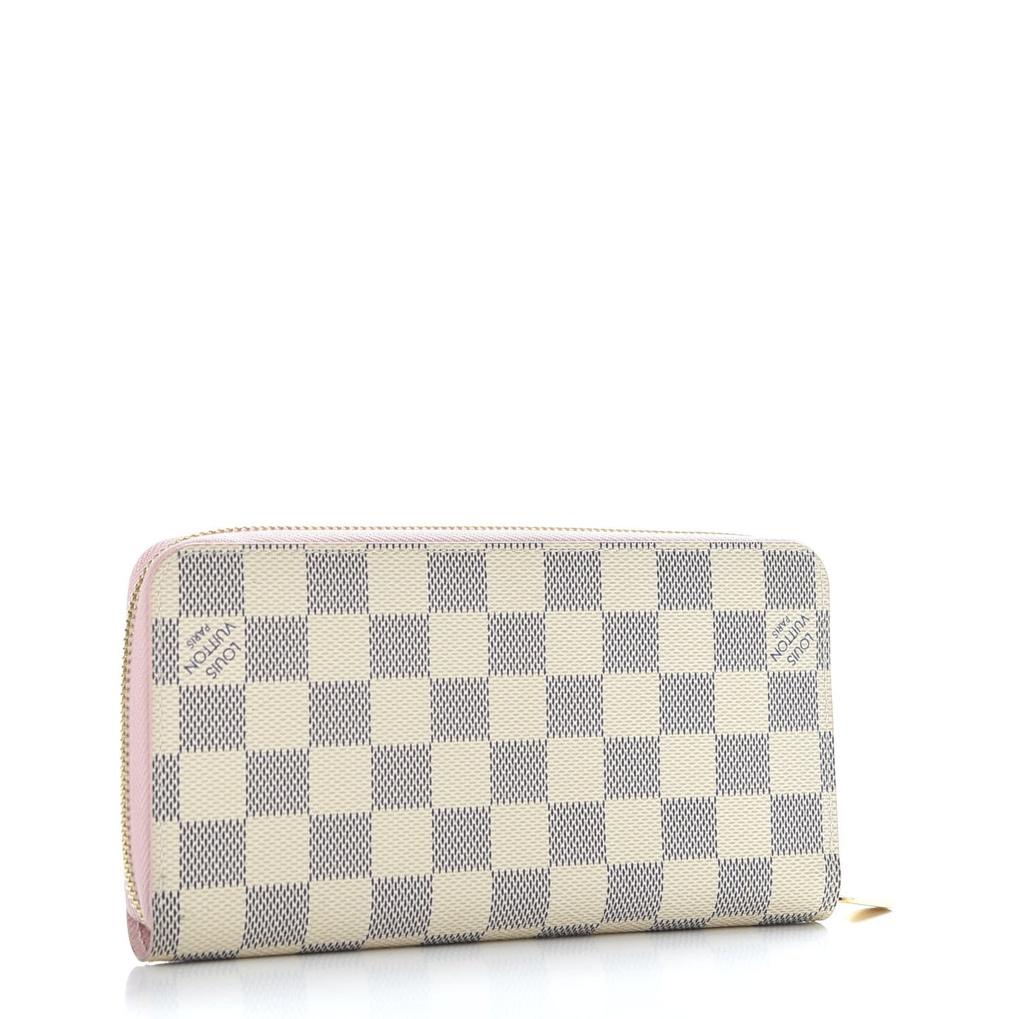 Damier Azur Zippy Wallet Rose Ballerine