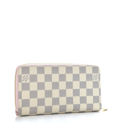 Louis Vuitton Damier Azur Zippy Wallet Rose Ballerine 2 of 8