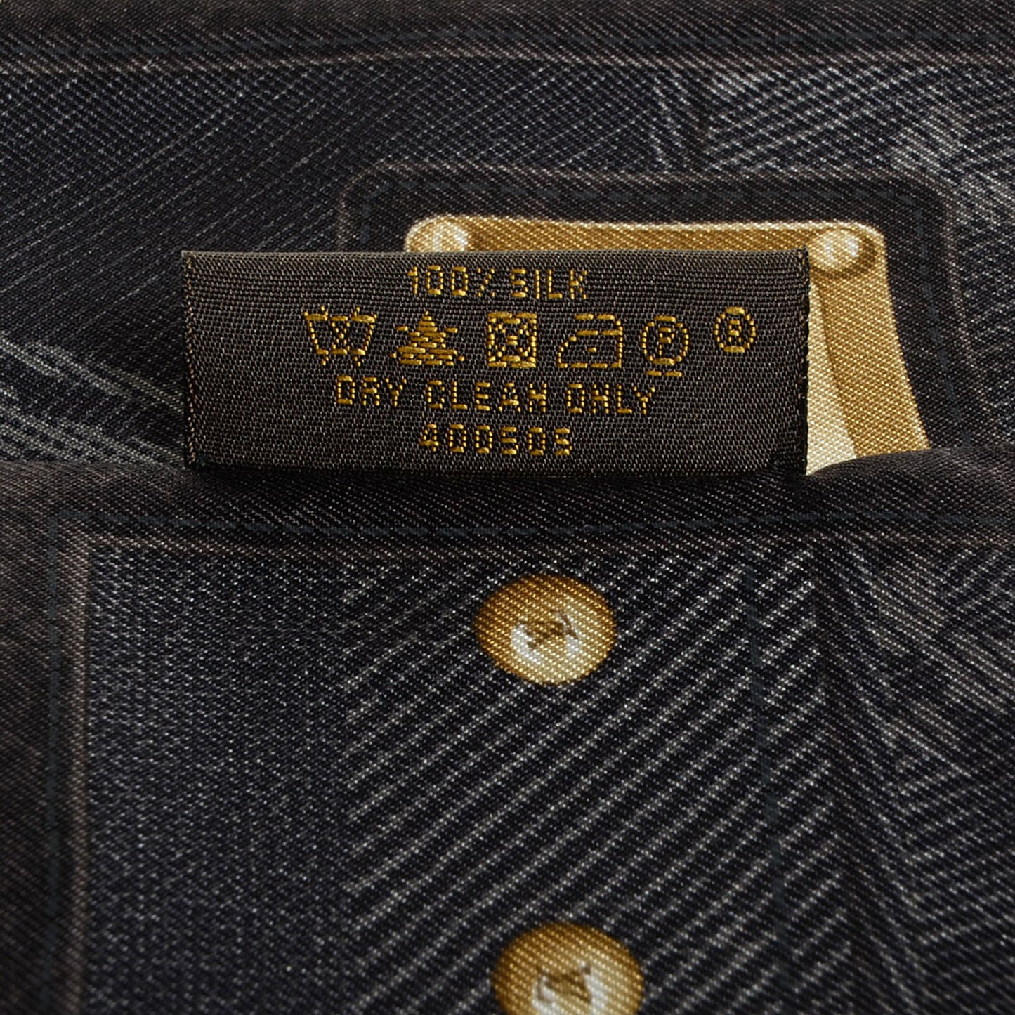 Silk Monogram New Denim Bandeau Black