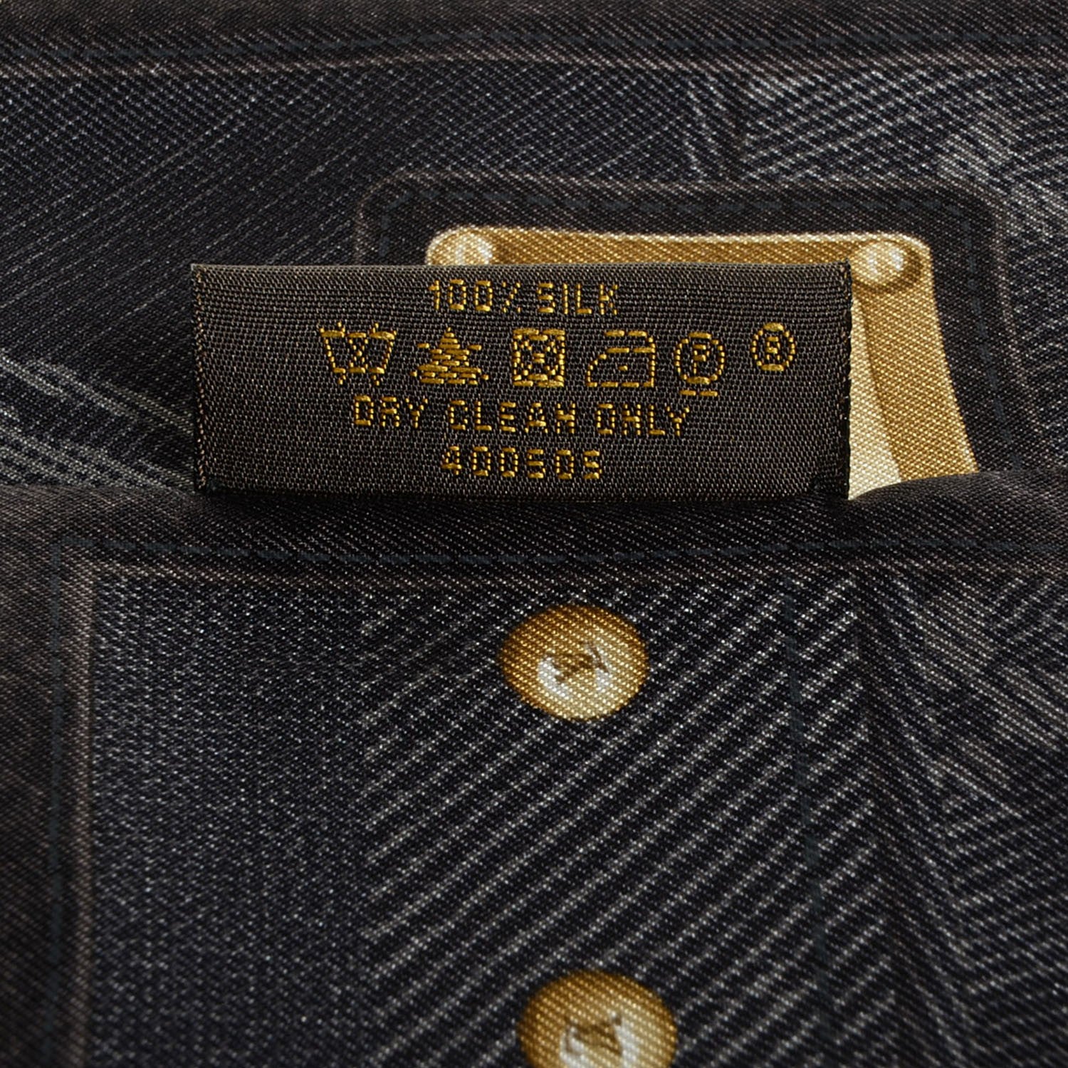 Louis Vuitton Silk Monogram New Denim Bandeau Black 5 of 5