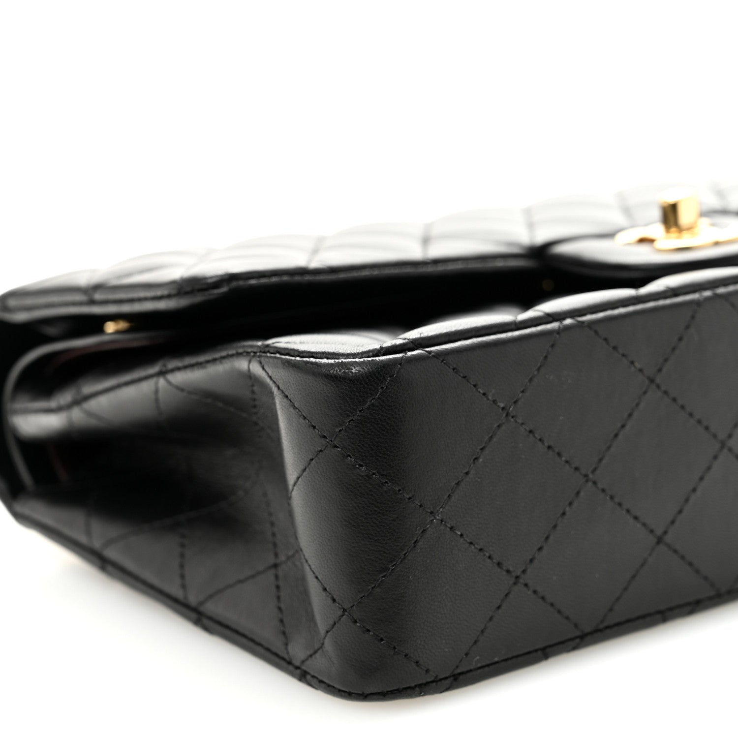 Chanel Lambskin Quilted Medium Double Flap Black 9 of 11