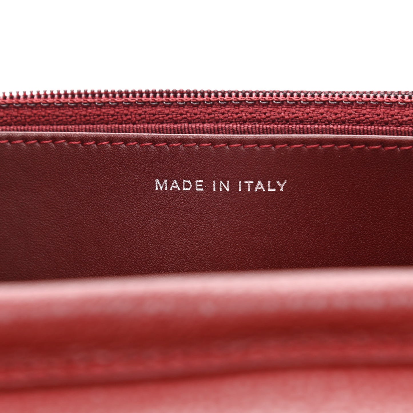 Caviar Quilted Wallet on Chain WOC Burgundy