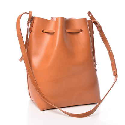 Mansur Gavriel Vegetable Tanned Calfskin Bucket Bag Cammello Rosa 4 of 14