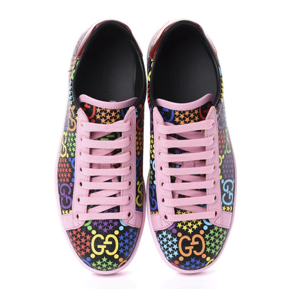 Gucci GG Supreme Monogram Psychedelic Womens Ace Sneakers 36 Black Multicolor Sugar Pink 5 of 11