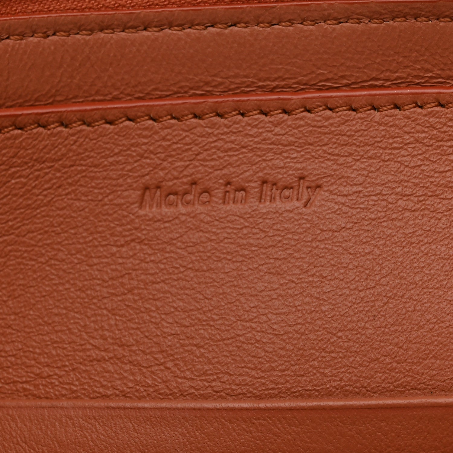 Celine Lambskin Bi-Color Solo Clutch Pouch Terracotta Navy 7 of 7