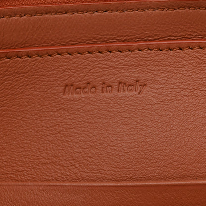 Celine Lambskin Bi-Color Solo Clutch Pouch Terracotta Navy 7 of 7