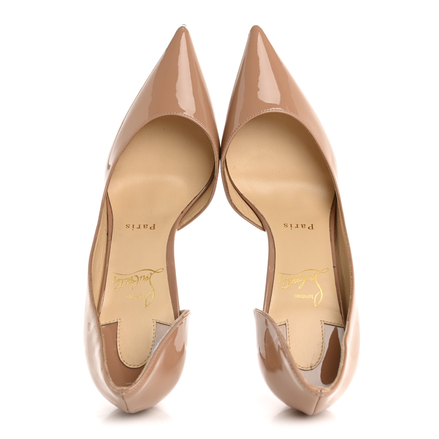 Christian Louboutin Patent Iriza 85 Pumps 37 Nude 2 of 10