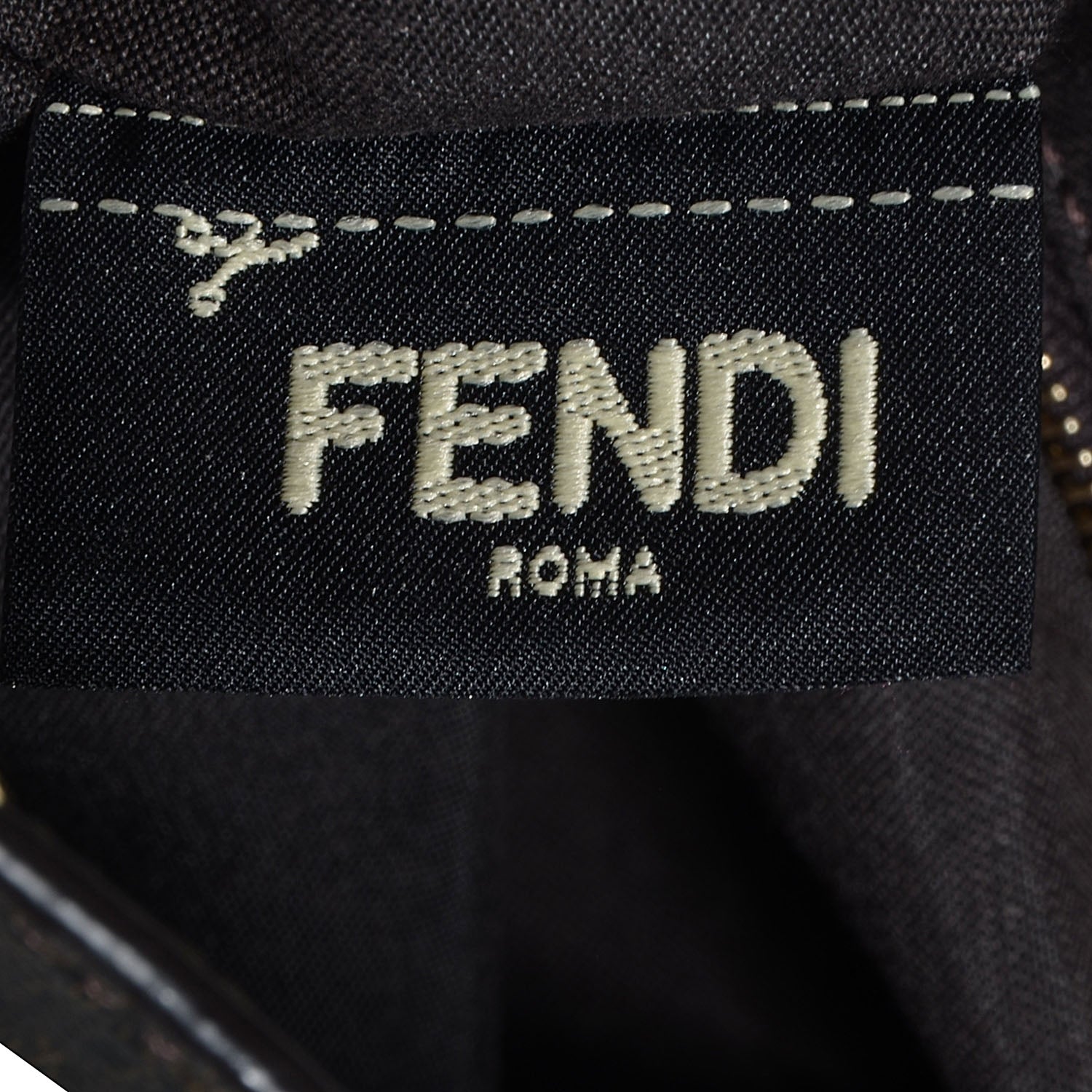 Fendi Pequin Spalmati Vitello Flamingo Hobo Bag Tobacco 9 of 10