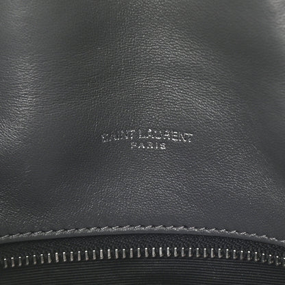 Saint Laurent Lambskin Quilted Toy Loulou Puffer Monogram Chain Satchel Storm 7 of 9