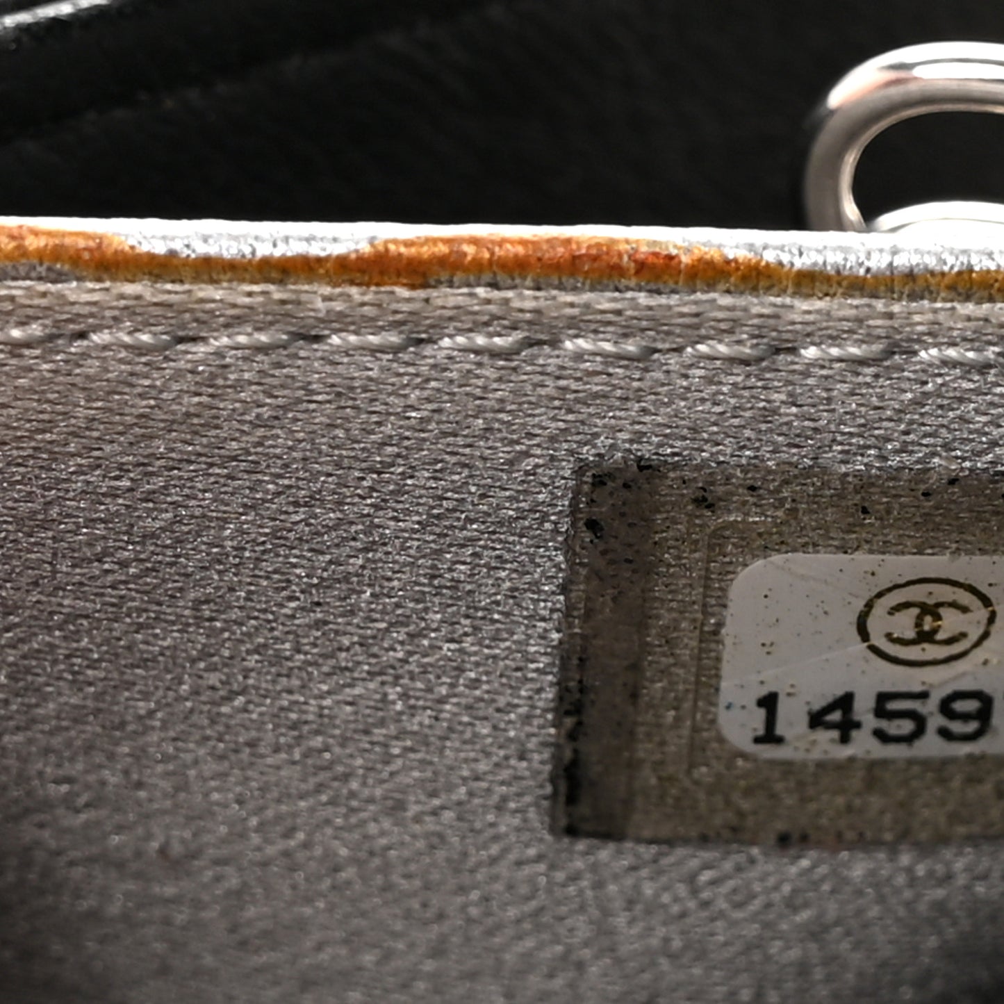 Lambskin Camellia Embossed 6 Key Holder Black