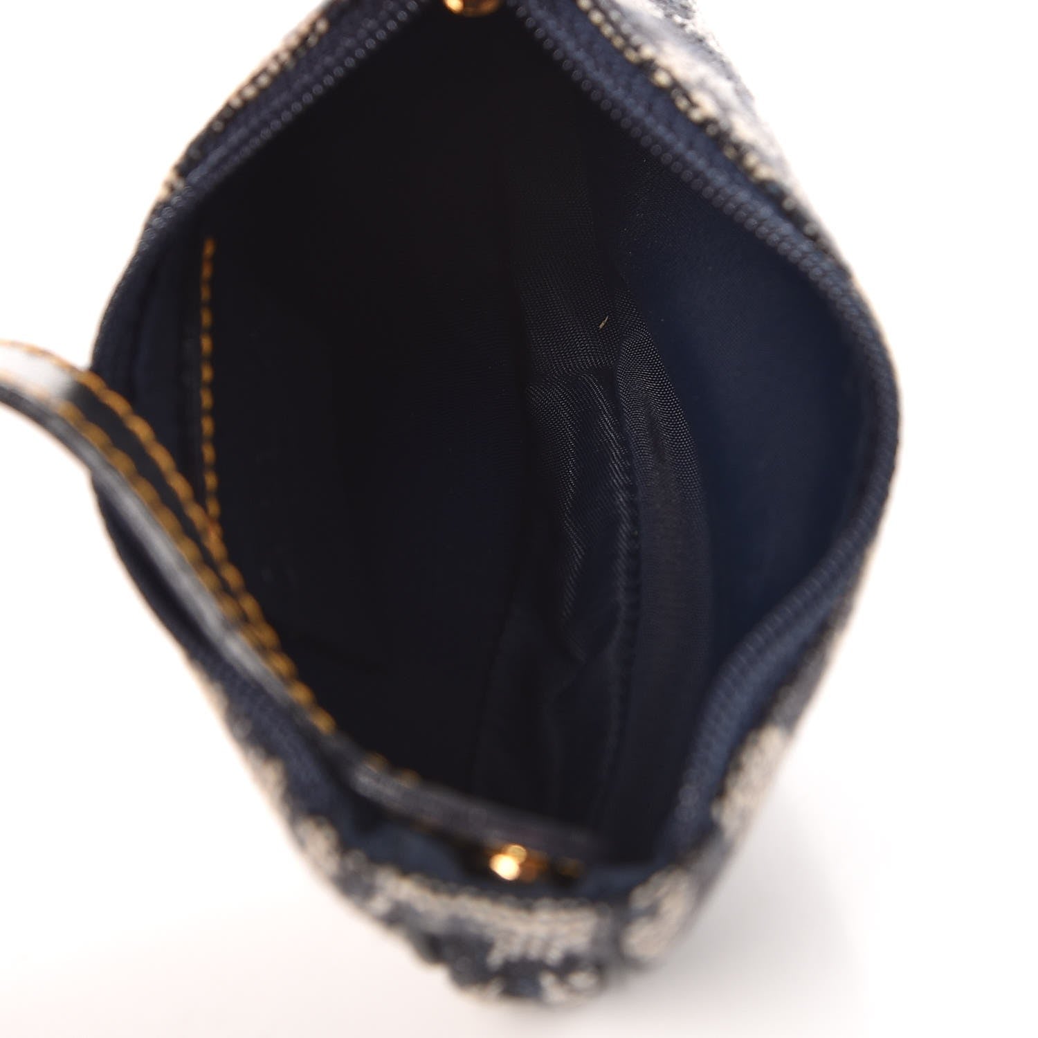 Christian Dior Monogram Saddle Coin Purse Navy 5 of 8