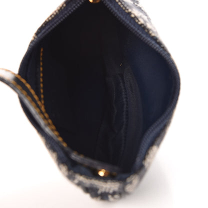 Christian Dior Monogram Saddle Coin Purse Navy 5 of 8
