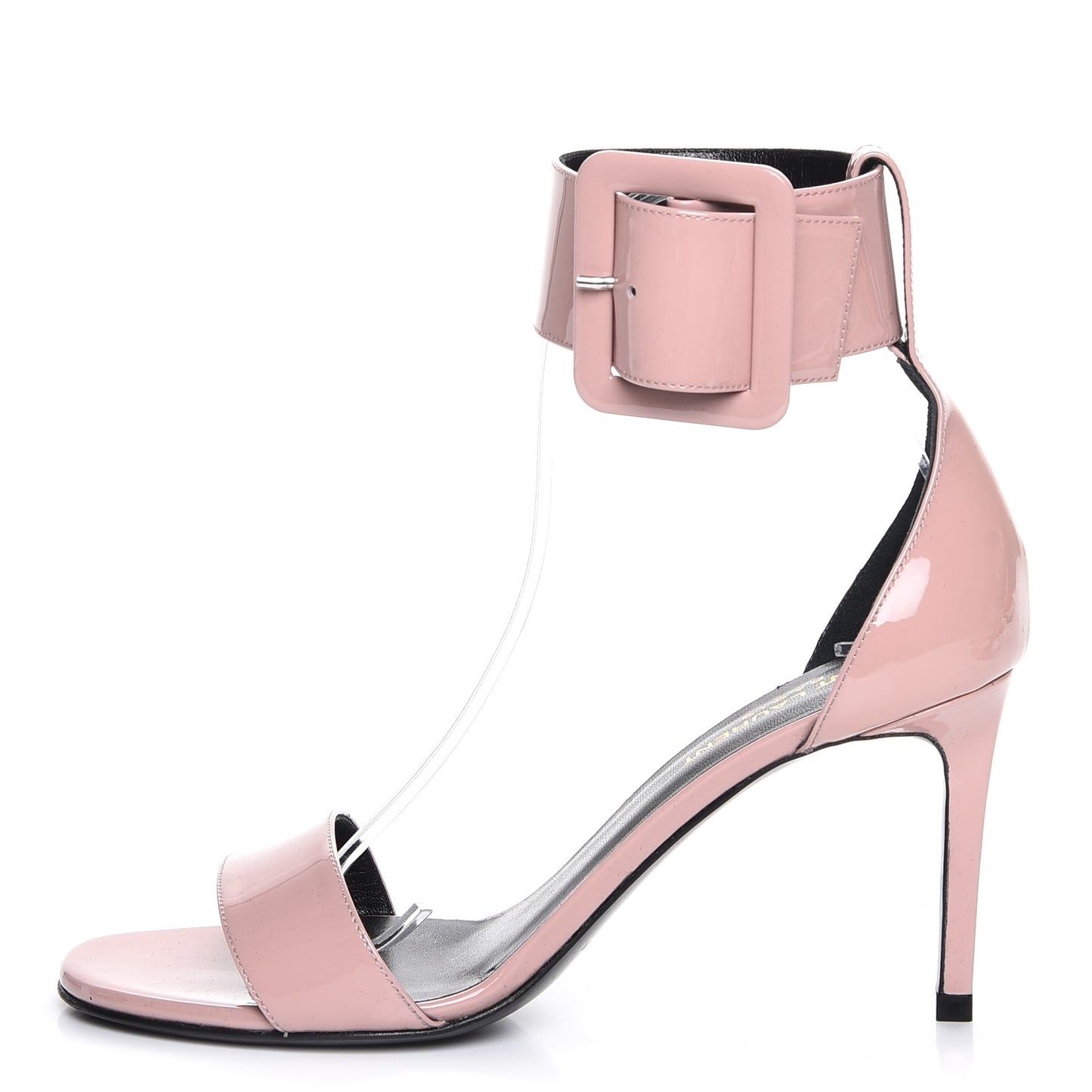 Patent Calfskin Jane Ankle Strap Sandals 37.5 Pale Rose