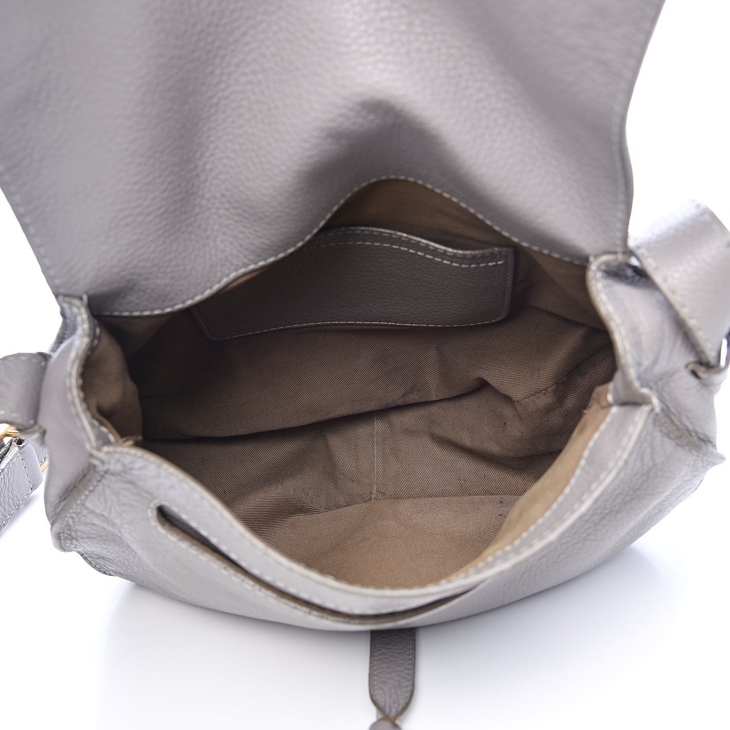 Calfskin Medium Marcie Round Crossbody Bag Cashmere Grey