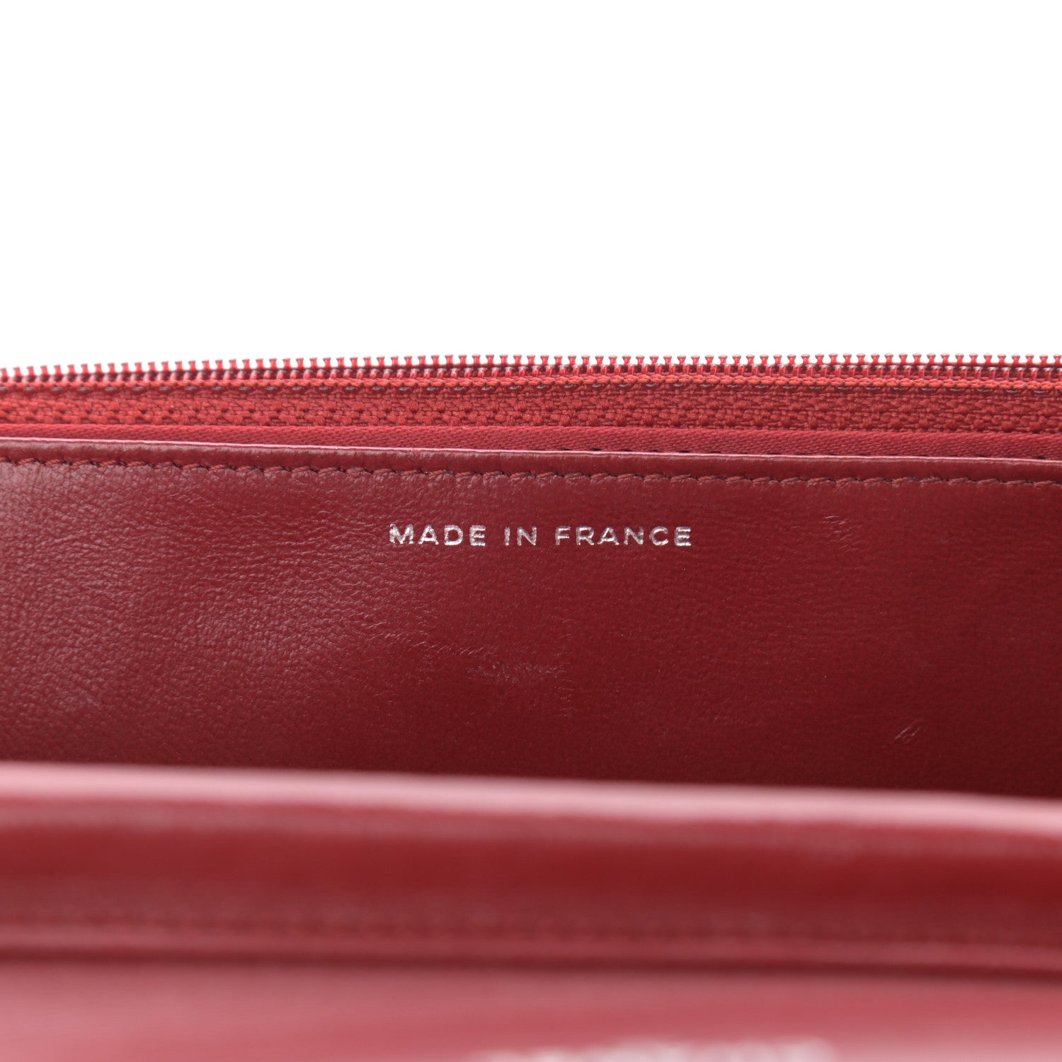 Chanel Lambskin Camellia Embossed Wallet On Chain WOC Red 7 of 12