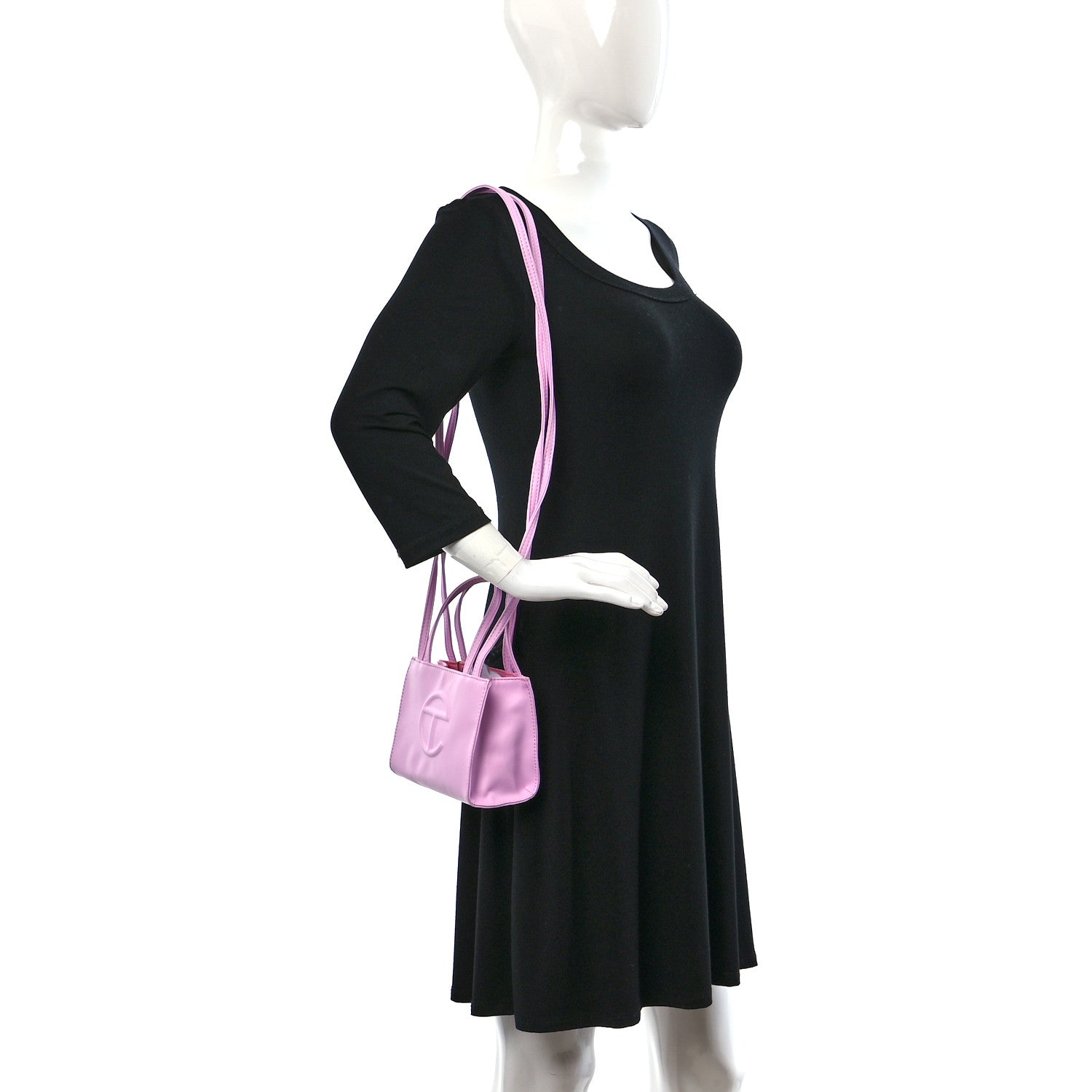 Telfar Vegan Leather Small Shopping Bag Bubblegum 2 of 8