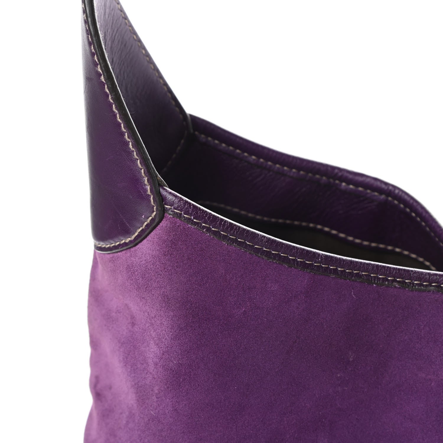Gucci Suede Studded Large Jackie Shoulder Bag Purple 15 of 15