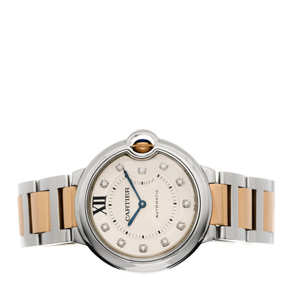 Cartier Stainless Steel 18K Pink Gold Diamond 36mm Ballon Bleu De Cartier Automatic Watch 2 of 4