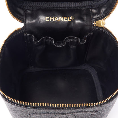 Chanel Caviar Vanity Cosmetic Case Black 6 of 8