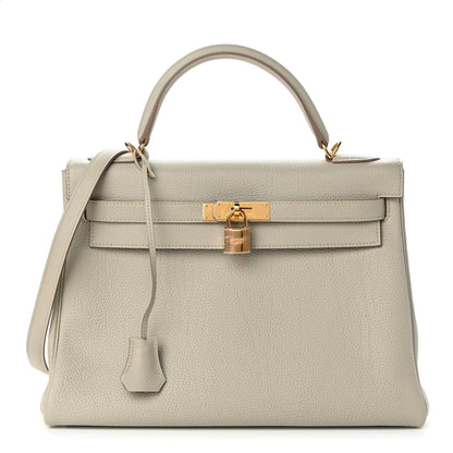 Hermes Togo Kelly Retourne 32 Gris Perle 1 of 9