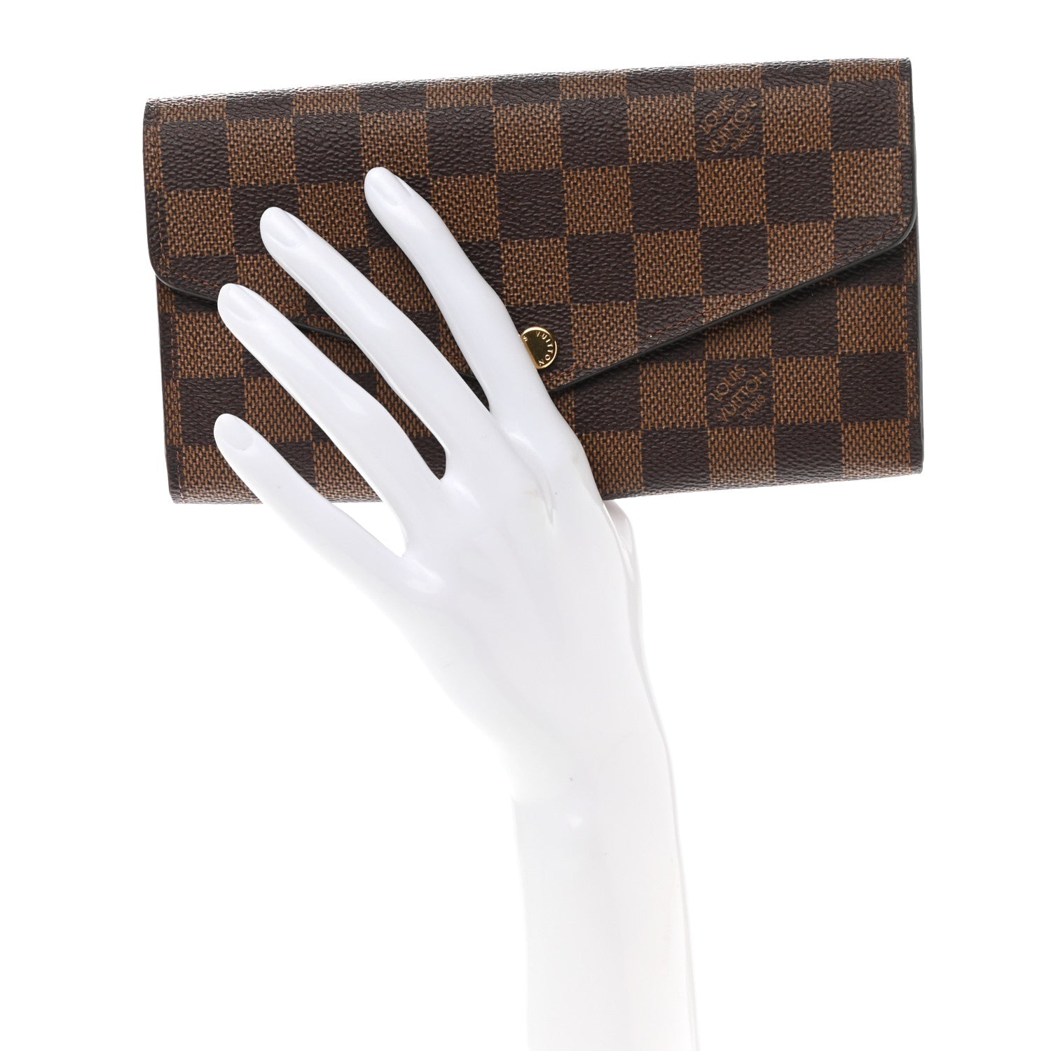 Louis Vuitton Damier Ebene Sarah Wallet NM 2 of 6