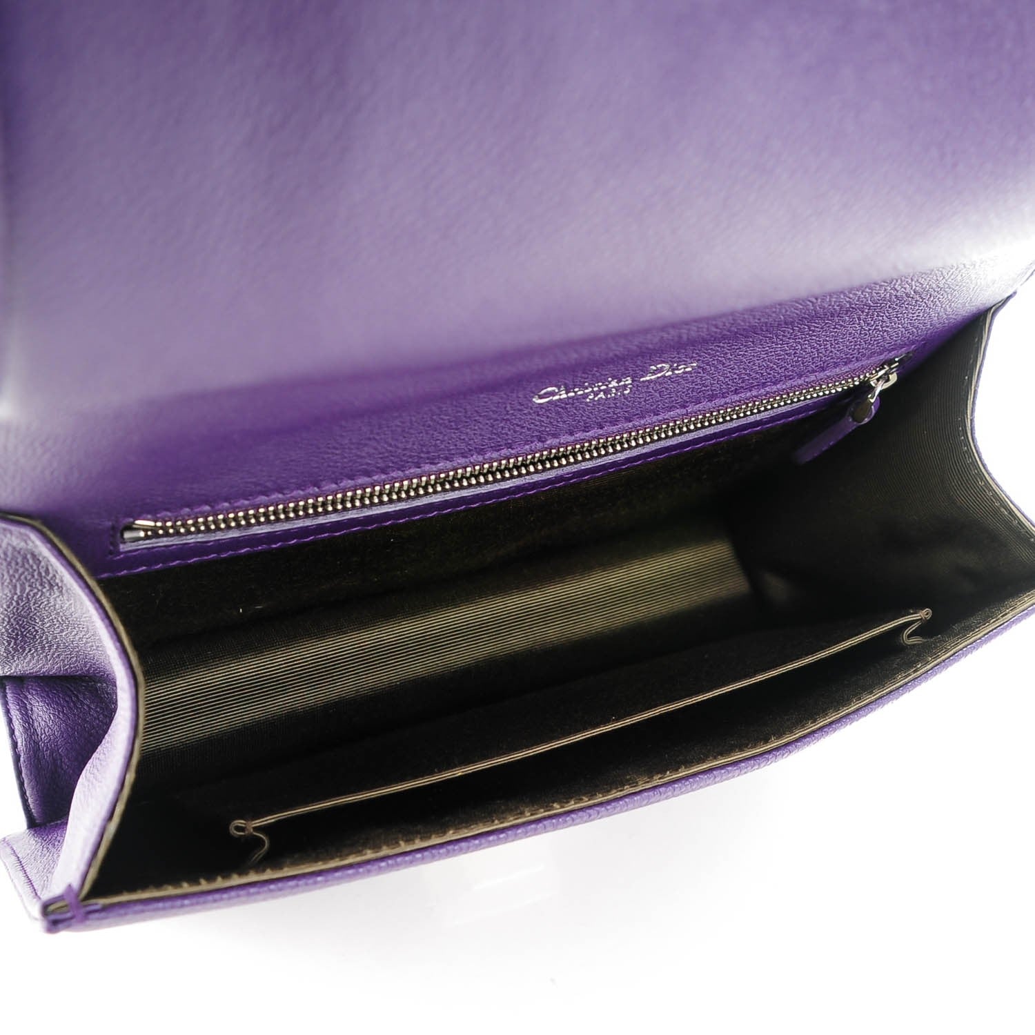 Christian Dior Grained Calfskin Medium Diorama Flap Bag Purple 5 of 7