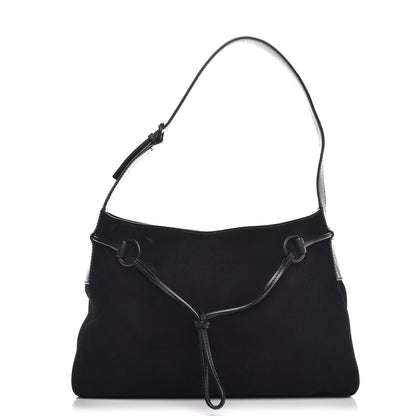 Gucci Suede Drawstring Hobo Black 1 of 8