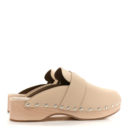 Hermes Calfskin Calya Mules 39 Hetre 4 of 9