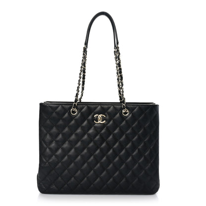 Chanel Caviar Quilted Large CC Shopping Tote Black 1 of 9