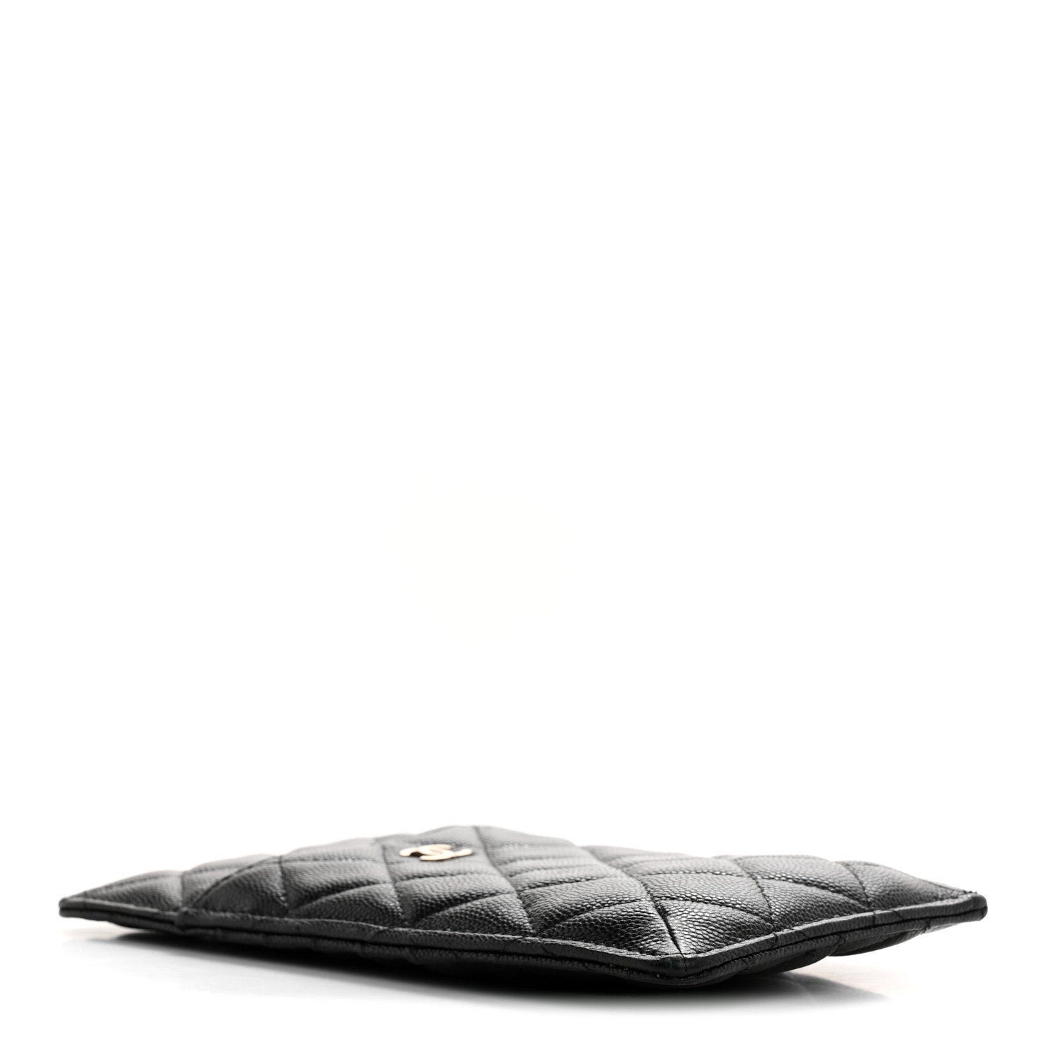 Chanel Caviar Quilted Classic Flat Wallet Pouch Black 4 of 9