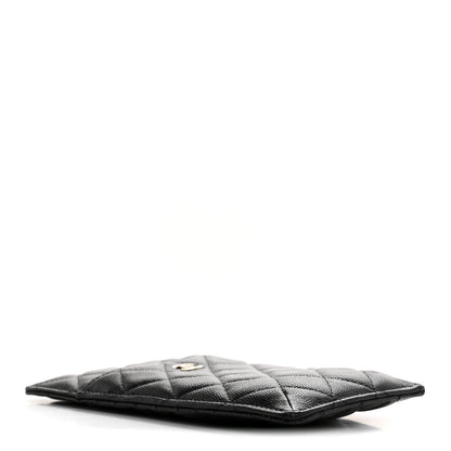Chanel Caviar Quilted Classic Flat Wallet Pouch Black 4 of 9