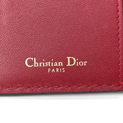 Christian Dior Calfskin D-Bee Wallet Dark Red 7 of 10