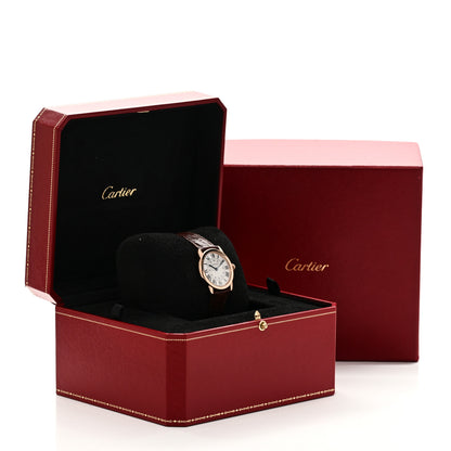 Cartier Stainless Steel 18K Pink Gold Alligator 29mm Ronde Solo Quartz Watch Brown 5 of 5