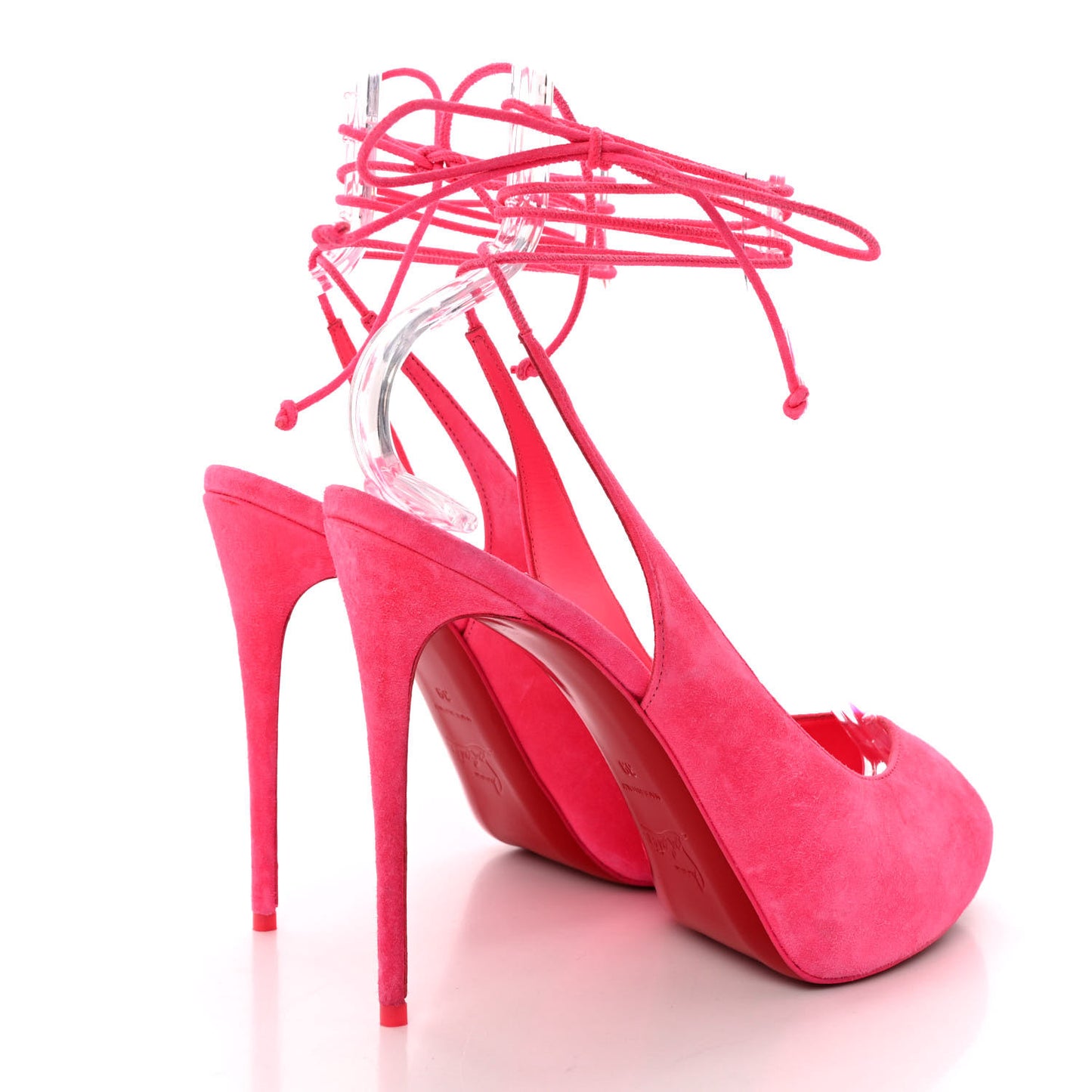 Veau Velours Lace Up NVP 120 Peep Toe Pump 39 Poupidou