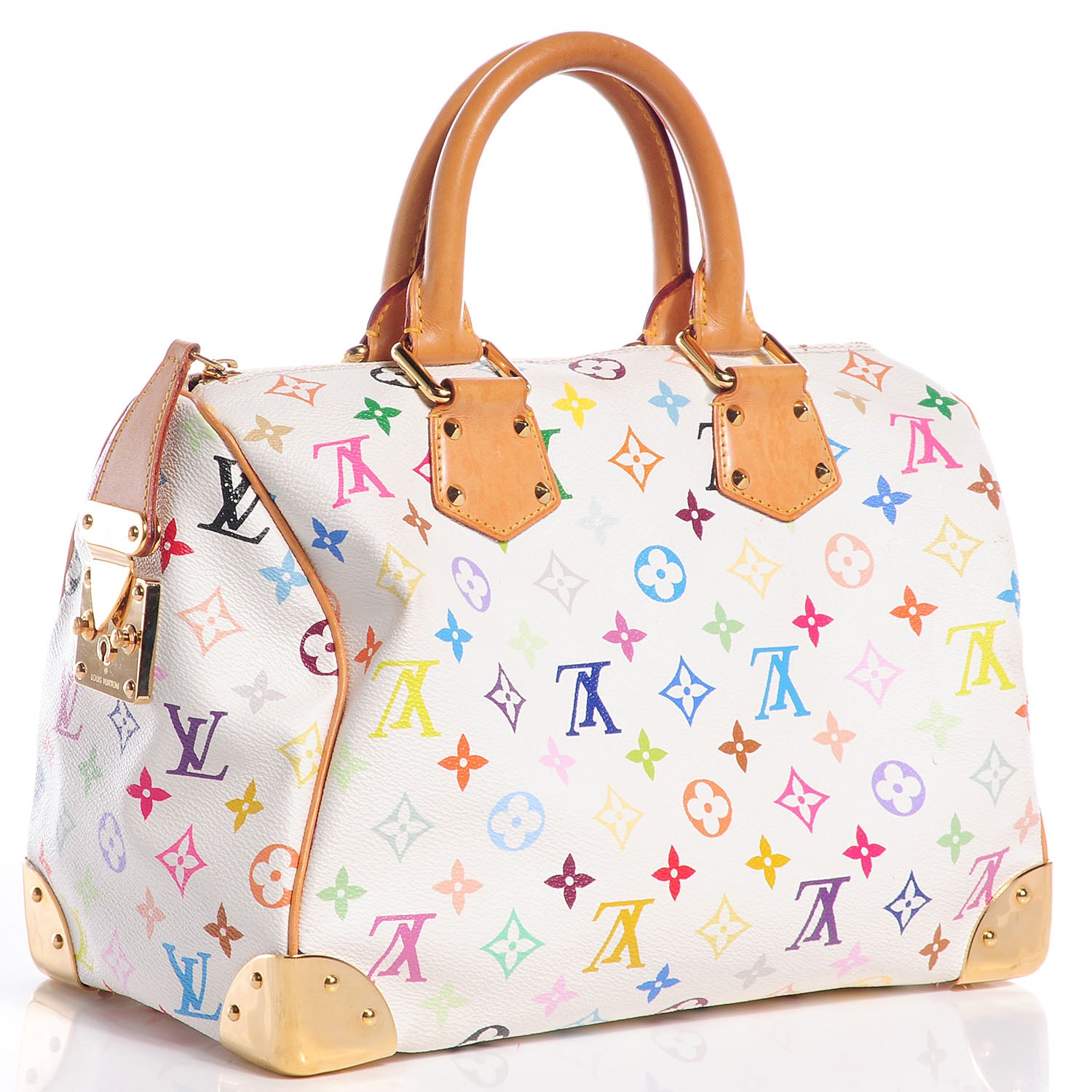 Louis Vuitton Monogram Multicolor Speedy 30 White 3 of 7