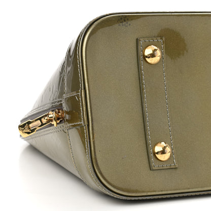 Louis Vuitton Vernis Alma PM Vert Bronze 13 of 14