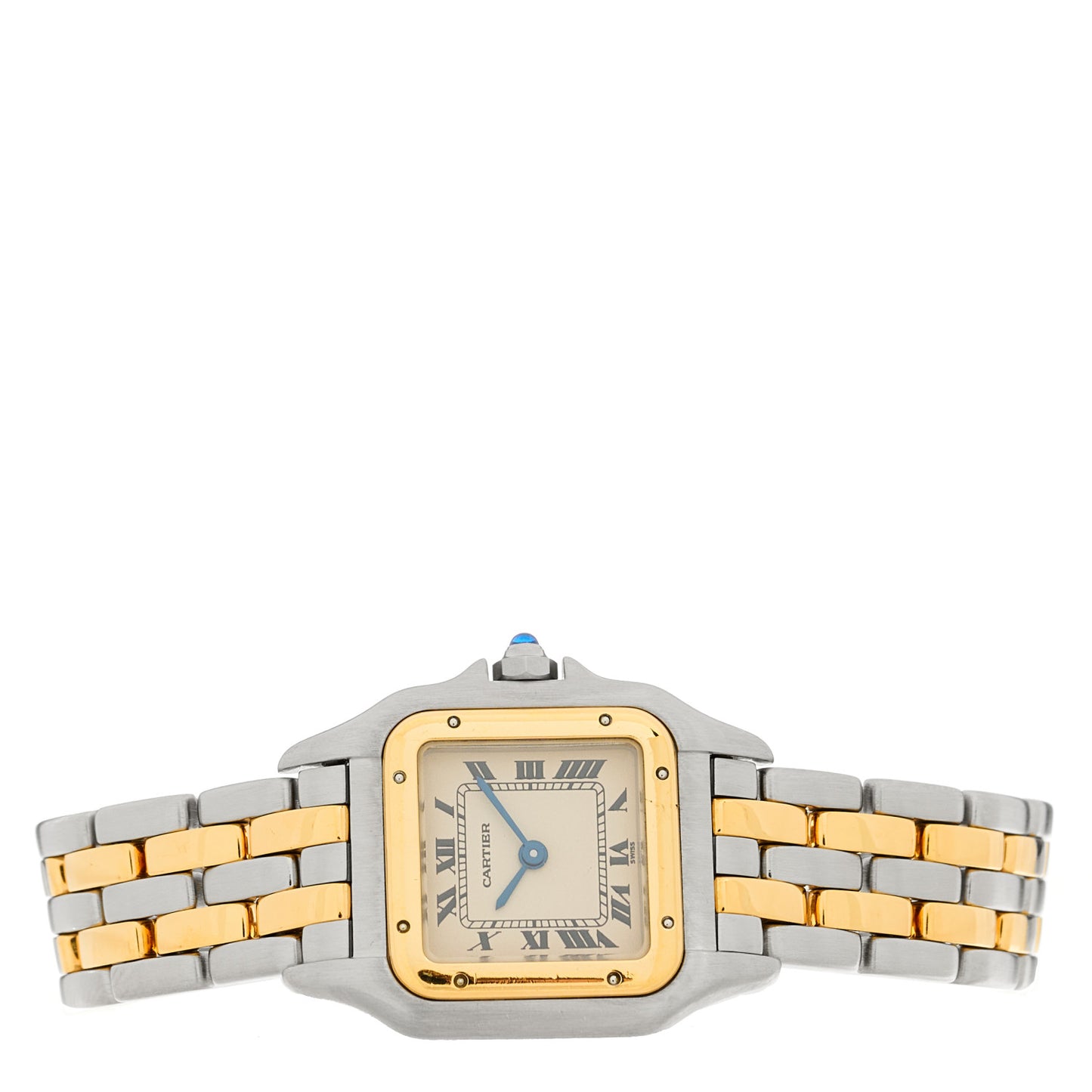 Stainless Steel 18K Yellow Gold 22mm Panthere Quartz Watch