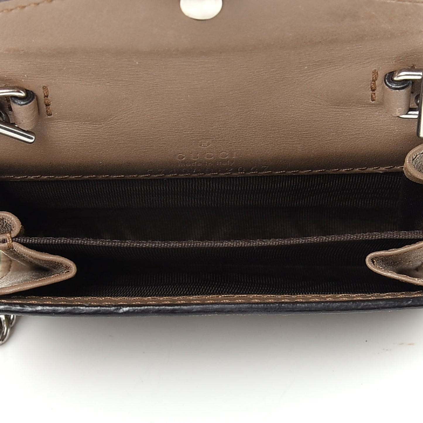GG Supreme Monogram Dionysus Coin Purse Taupe