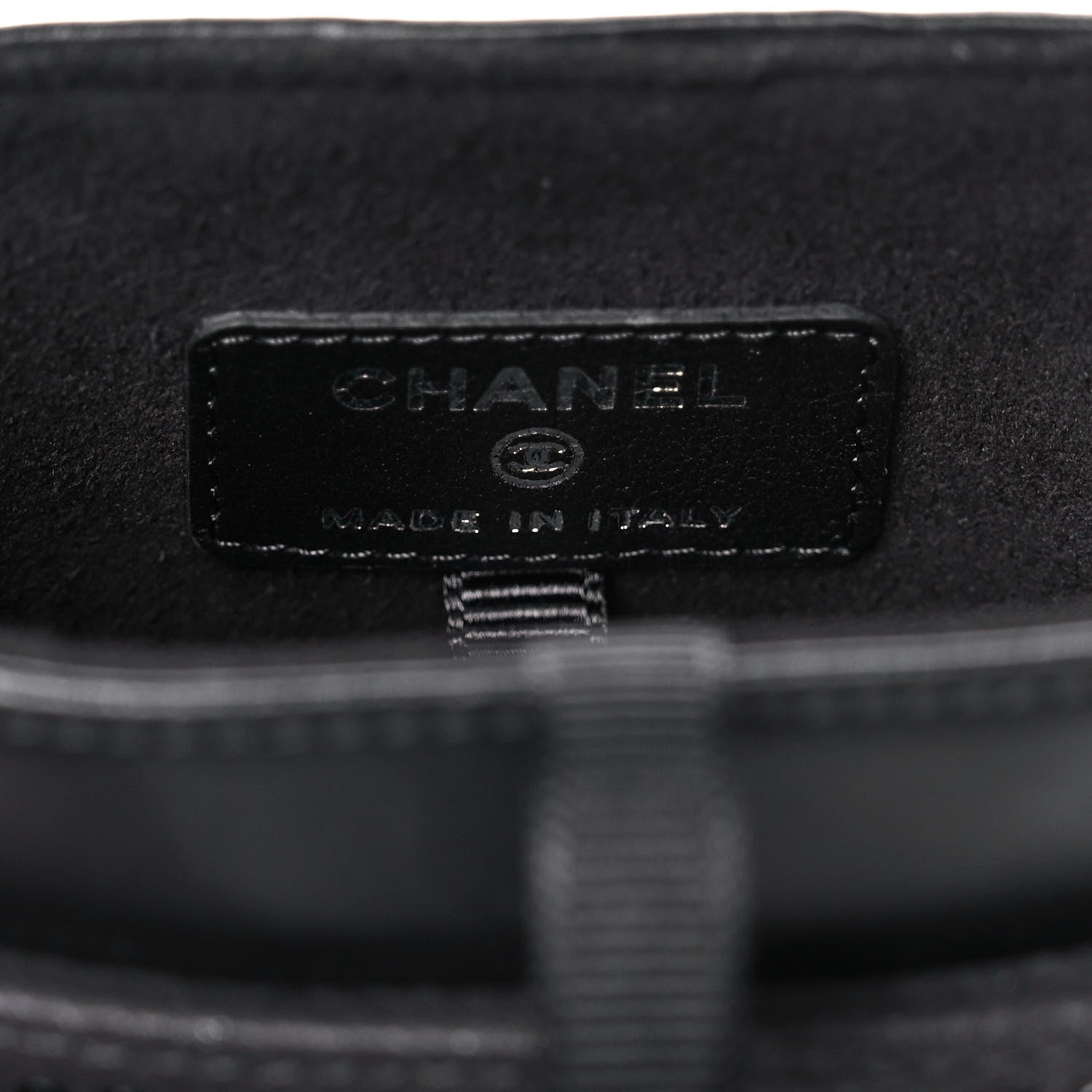 Chanel Satin Crystal Chain Around Phone Holder Black 6 of 11