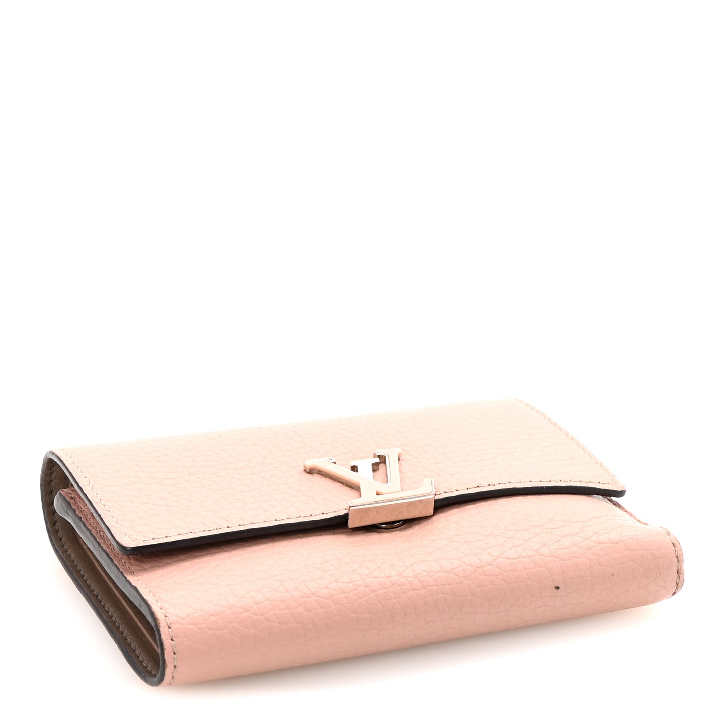Taurillon Capucines Compact Wallet Magnolia