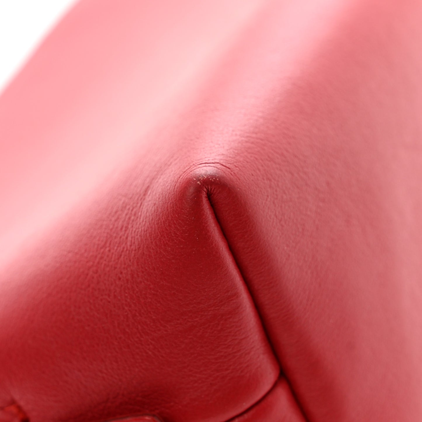 Calfskin Cosmetic Case New Red