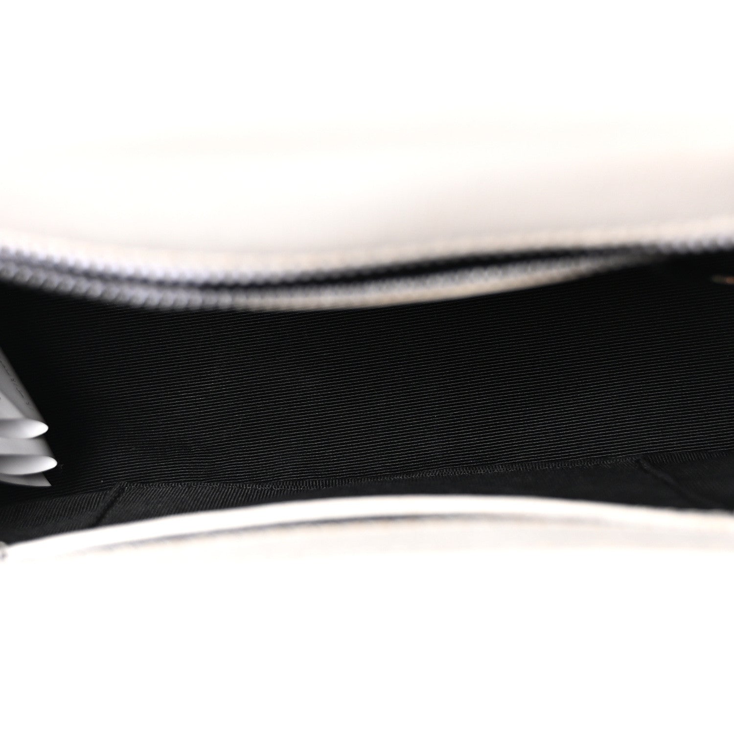 Off-White Saffiano Striped Mini Diag Binder Clip Bag White Black 5 of 10