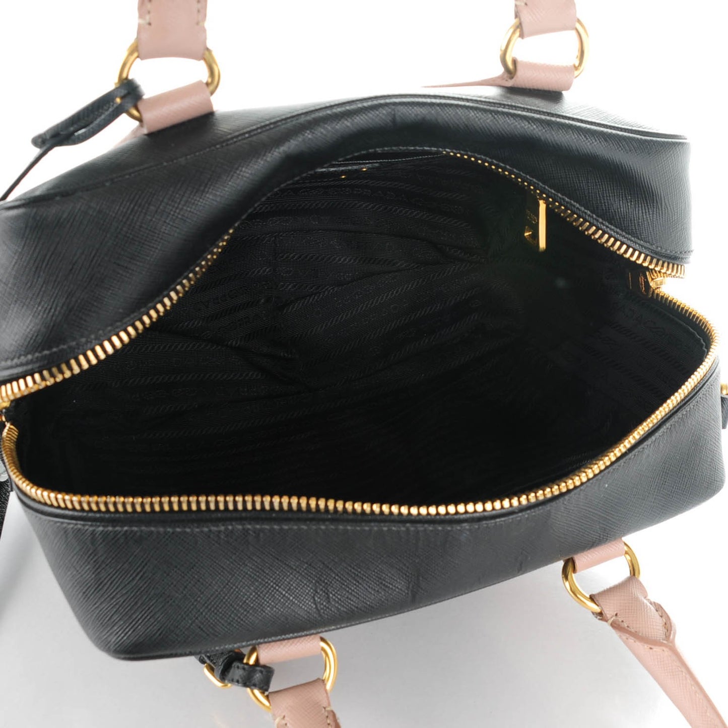 Saffiano Lux Bauletto Black Cammeo