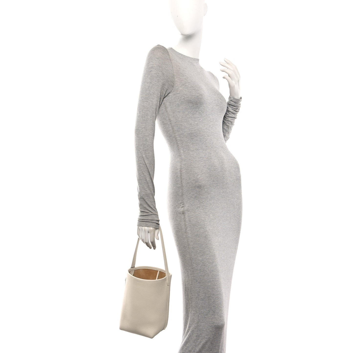 Grained Calfskin Small N/S Park Tote Ivory