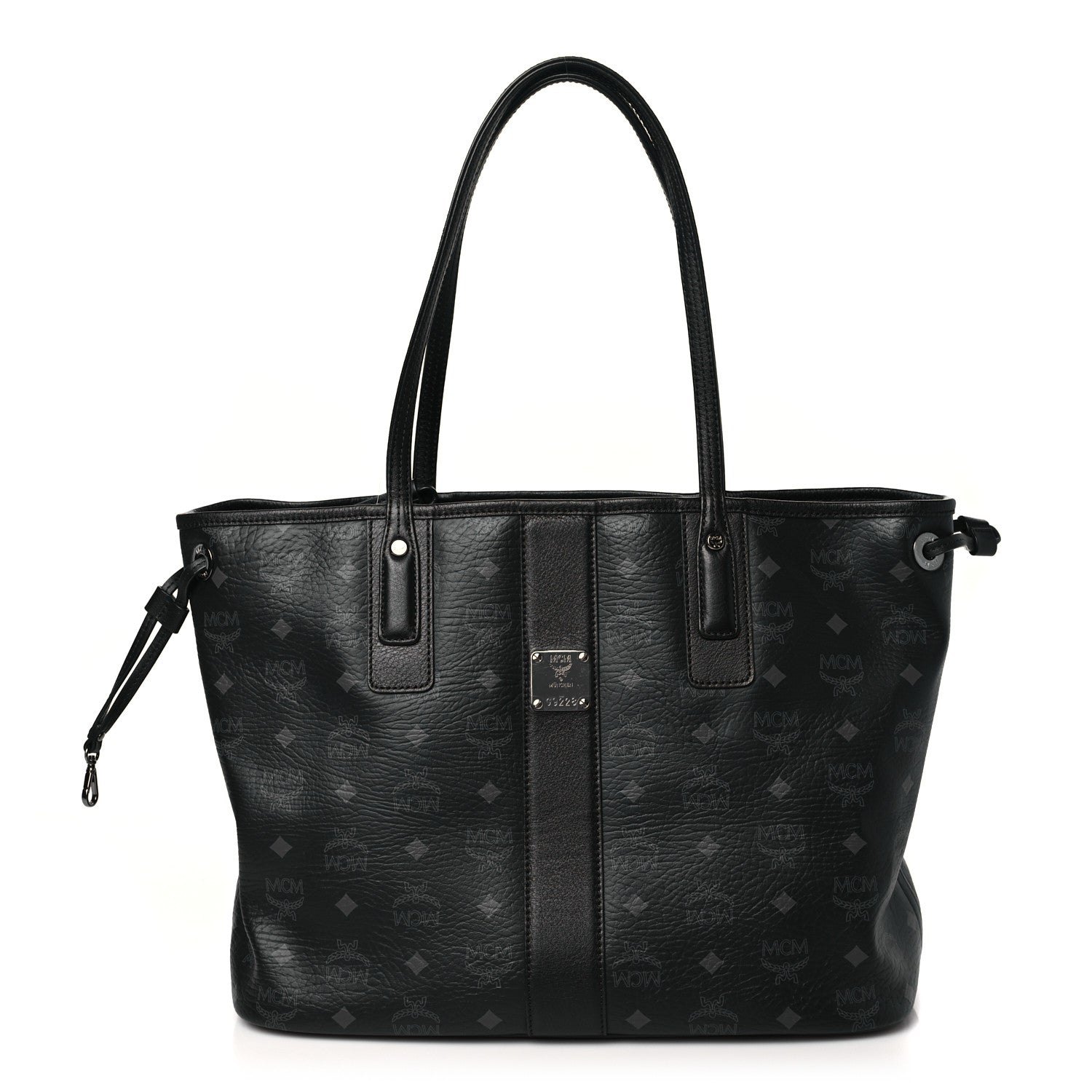 MCM Visetos Medium Liz Reversible Shopper Tote Black 1 of 16